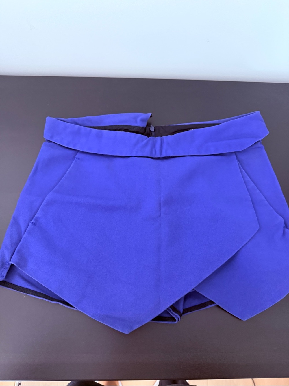 Zara Cobalt Blue Overlap Skort Shorts